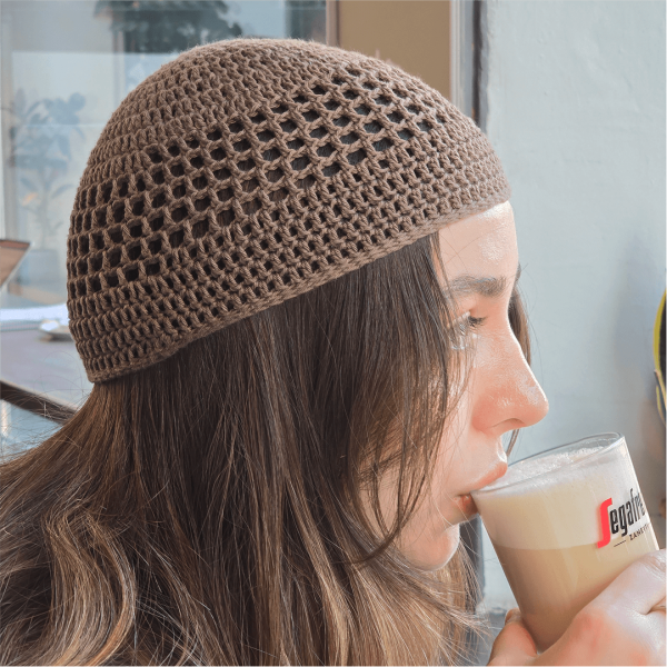 Brown Kufi Beanie