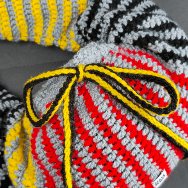 Handmade Crochet Caterpillar Sling – Lava Splash