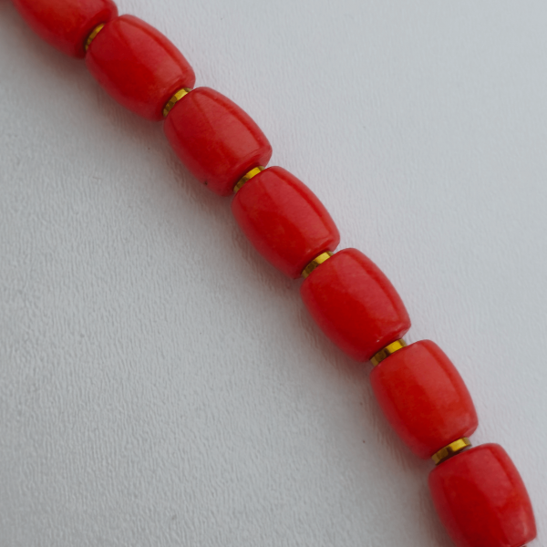 Bold Coral & Stone Mix Statement Necklace 02
