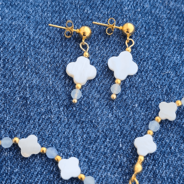 Clover Necklace & Earrings Set