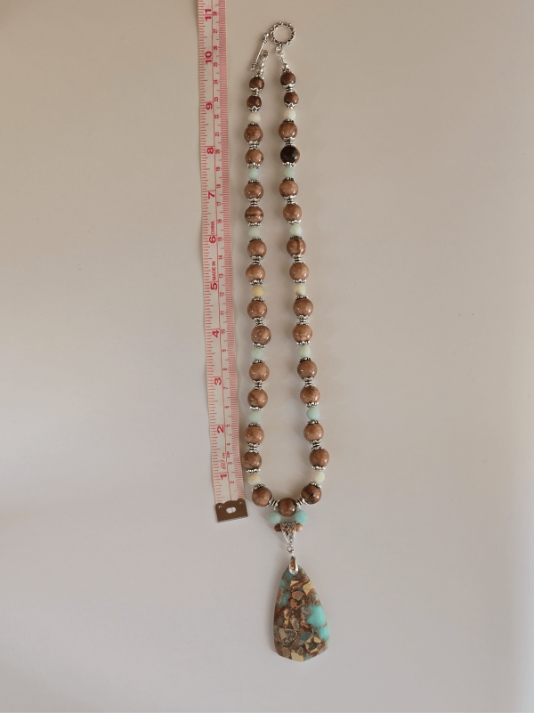 Earthy Calcite & Amazonite Jewelry Set