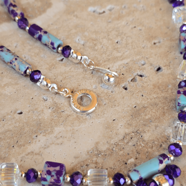 Imperial Jasper & Glass Bead Necklace Shirag