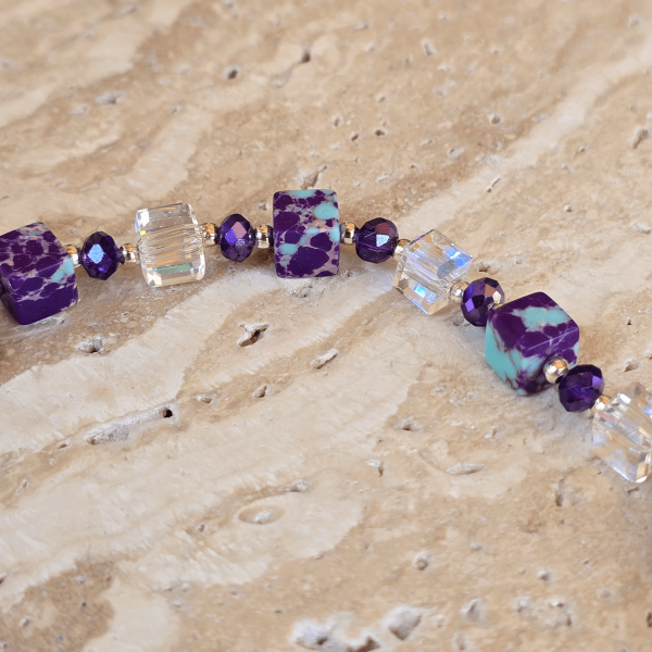 Imperial Jasper & Glass Bead Necklace Shirag