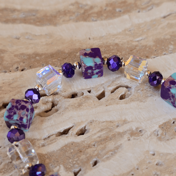 Imperial Jasper & Glass Bead Necklace Shirag